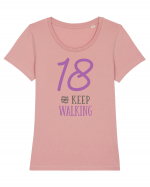 18 Ani - Keep Walking Tricou mânecă scurtă guler larg fitted Damă Expresser