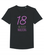 18 Ani - Keep Walking Tricou mânecă scurtă guler larg Bărbat Skater