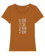 Aproape DESIGNER Tricou mânecă scurtă guler larg fitted Damă Expresser