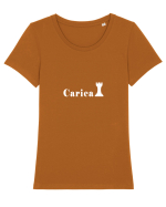 CaricaTURA Tricou mânecă scurtă guler larg fitted Damă Expresser