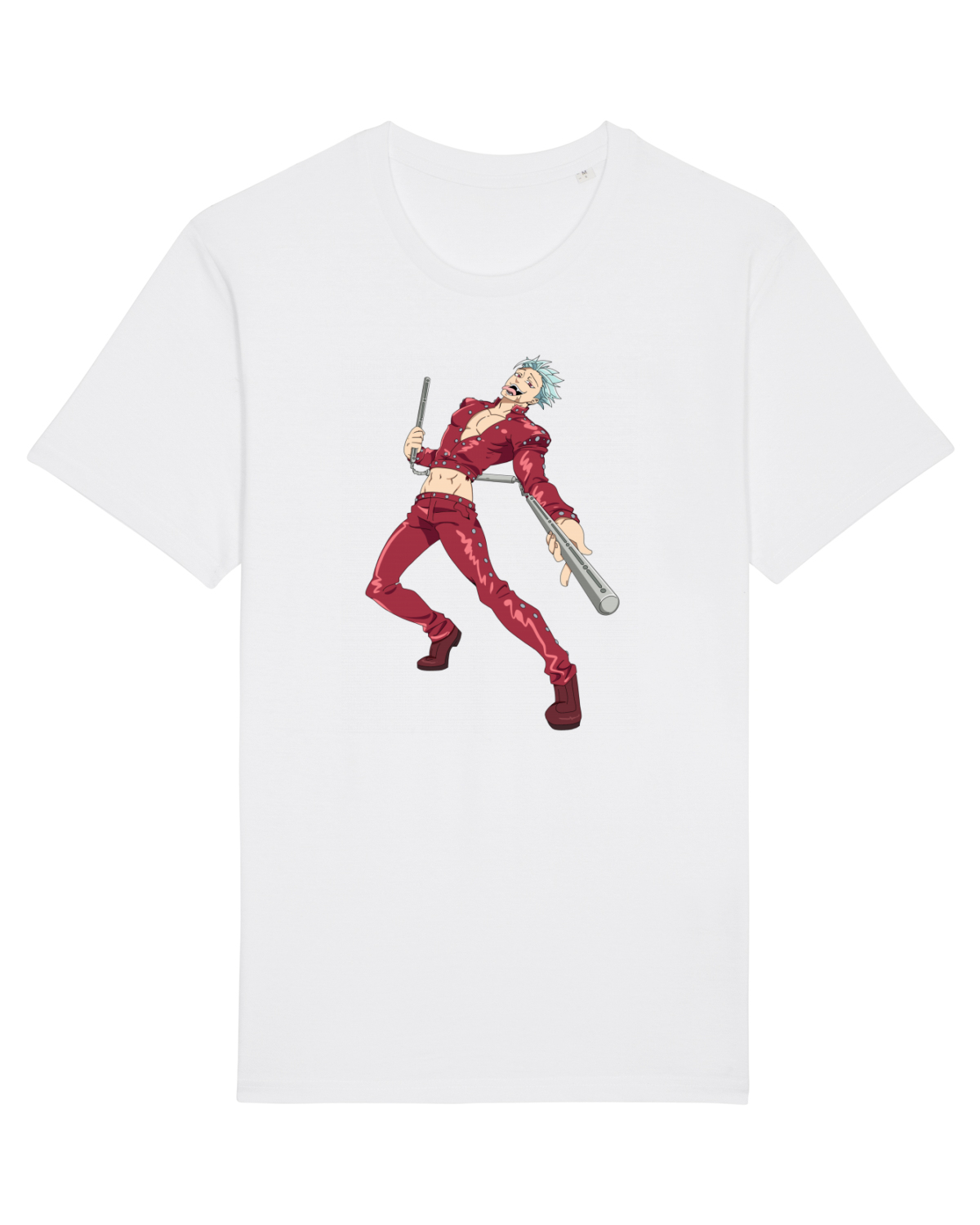 Tricou mânecă scurtă Unisex Rocker White