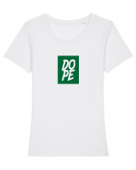 DOPE green Tricou mânecă scurtă guler larg fitted Damă Expresser