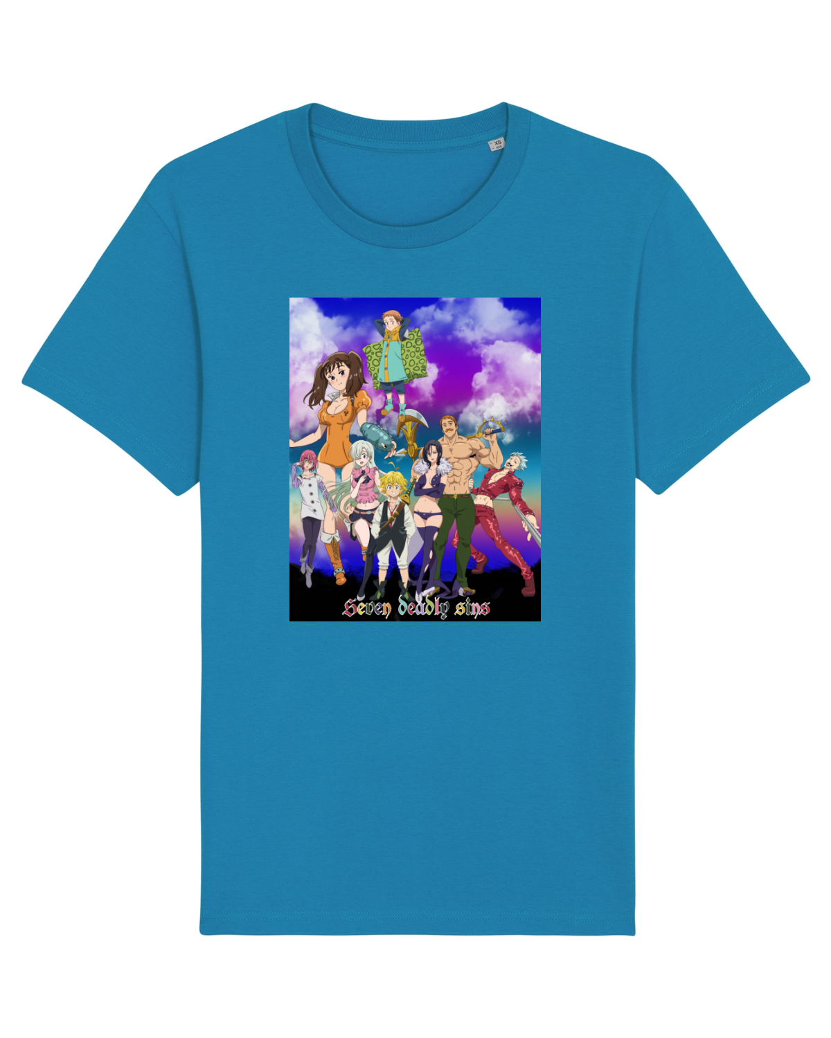 Tricou mânecă scurtă Unisex Rocker Azur