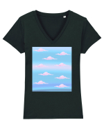 Norisori  Tricou mânecă scurtă guler V Damă Evoker