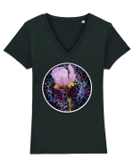 iris Tricou mânecă scurtă guler V Damă Evoker