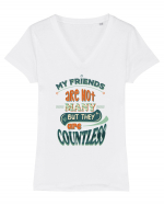 Prieteni Tricou mânecă scurtă guler V Damă Evoker