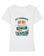 Prieteni Tricou mânecă scurtă guler larg fitted Damă Expresser