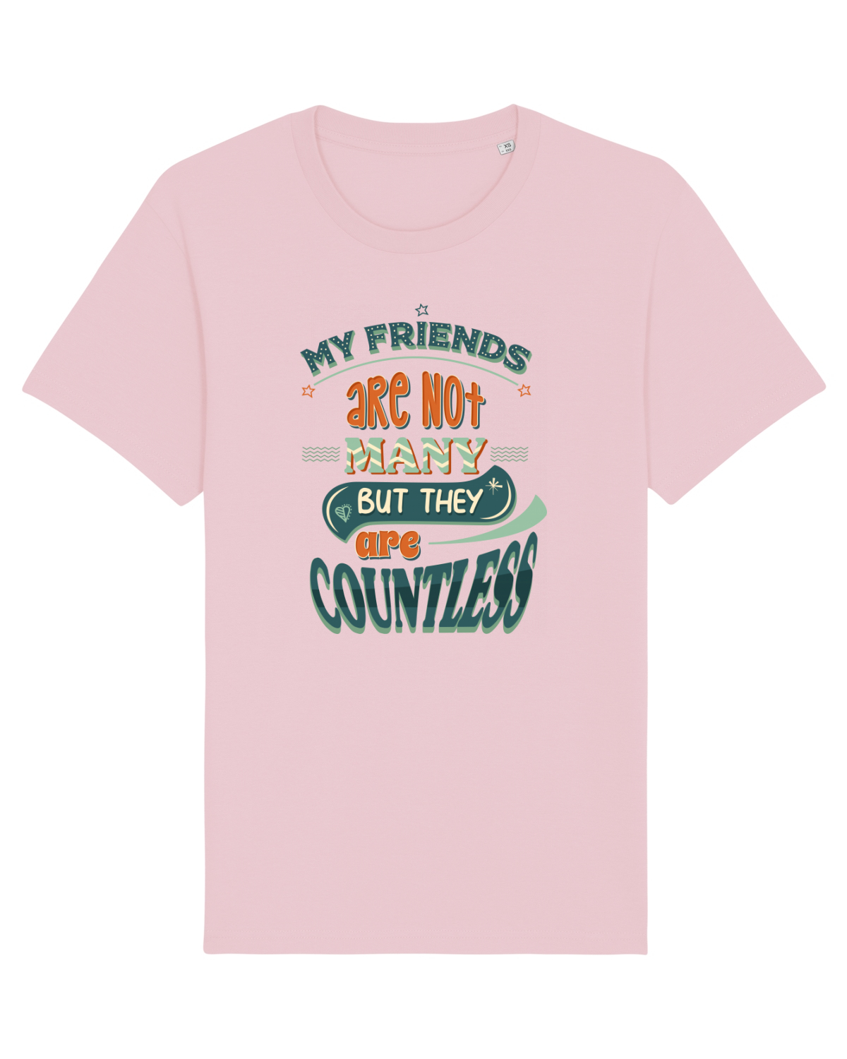 Tricou mânecă scurtă Unisex Rocker Cotton Pink