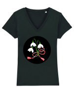 Ghiocel  Tricou mânecă scurtă guler V Damă Evoker