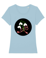 Ghiocel  Tricou mânecă scurtă guler larg fitted Damă Expresser