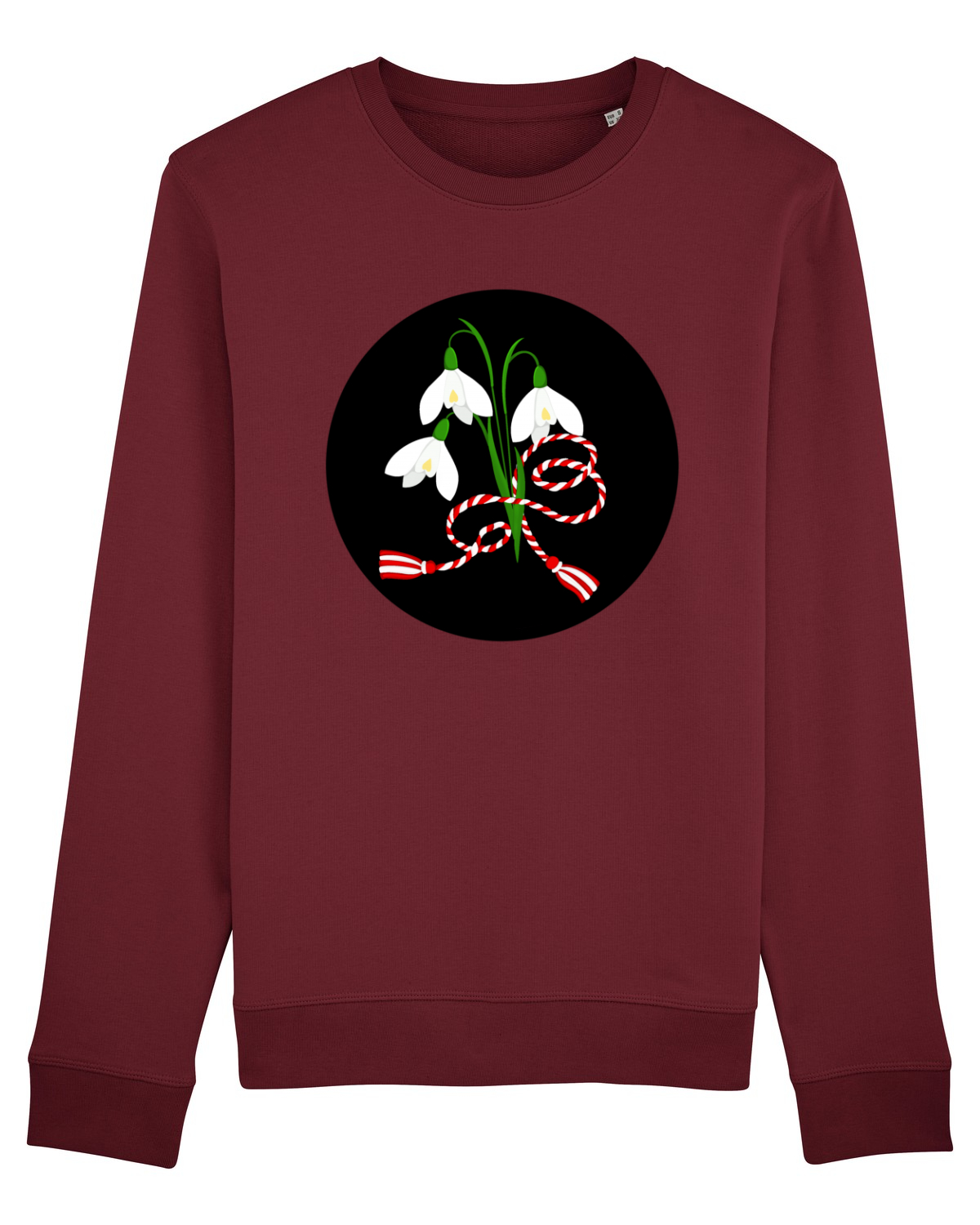 Bluză mânecă lungă Unisex Rise Burgundy