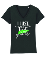 Love You Tricou mânecă scurtă guler V Damă Evoker