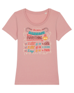 Căsătorie echilibrată Tricou mânecă scurtă guler larg fitted Damă Expresser