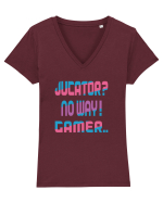 Gamer.. Tricou mânecă scurtă guler V Damă Evoker