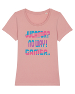 Gamer.. Tricou mânecă scurtă guler larg fitted Damă Expresser