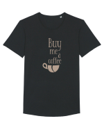 Buy Me a Coffee ! Tricou mânecă scurtă guler larg Bărbat Skater