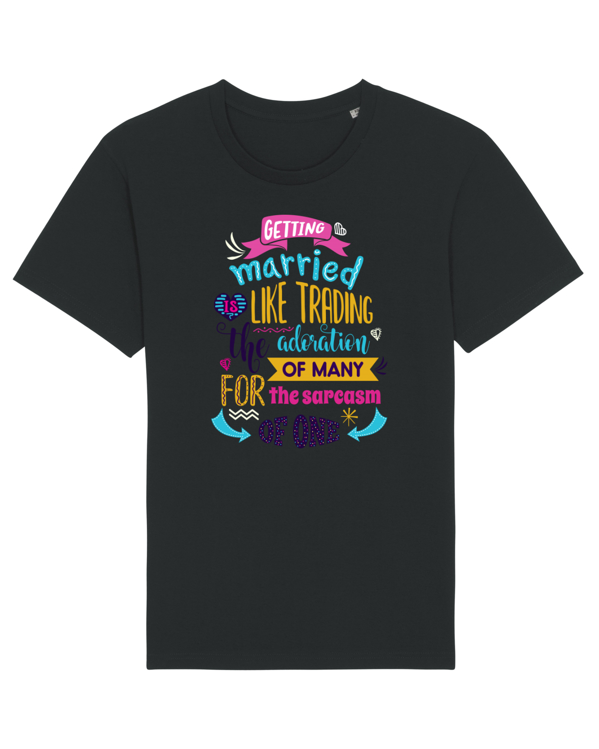 Tricou mânecă scurtă Unisex Rocker Black