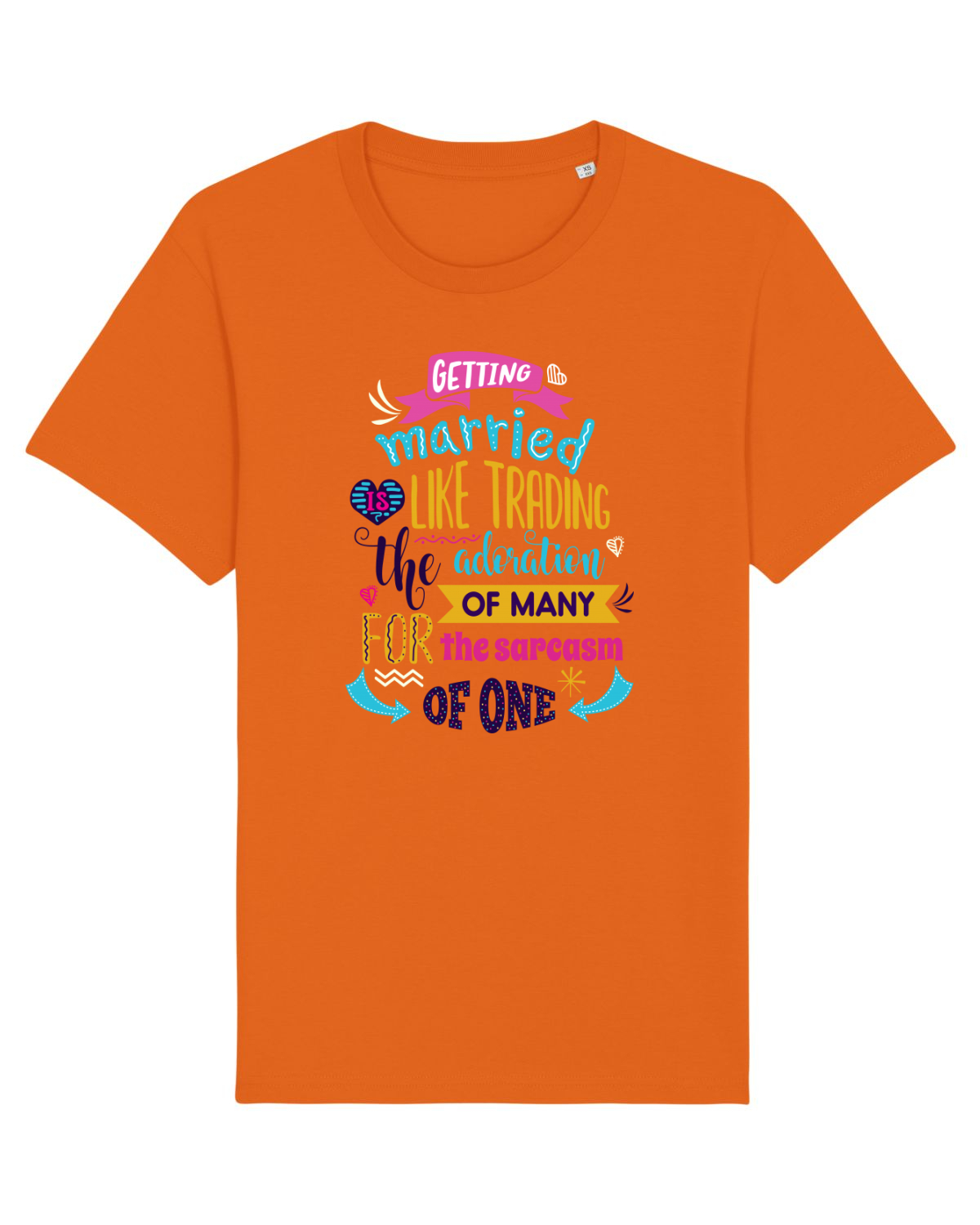 Tricou mânecă scurtă Unisex Rocker Bright Orange