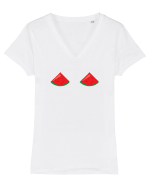 Pepeni Tricou mânecă scurtă guler V Damă Evoker