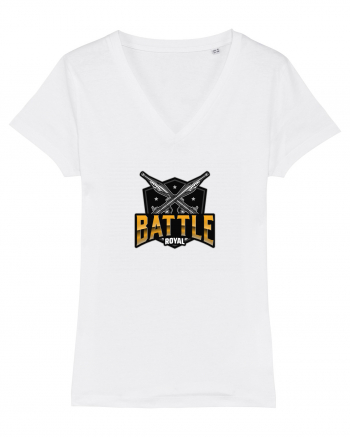 Tricou pentru gameri Battle Royal Logo White