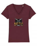 Tricou pentru gameri Battle Royal Logo Tricou mânecă scurtă guler V Damă Evoker