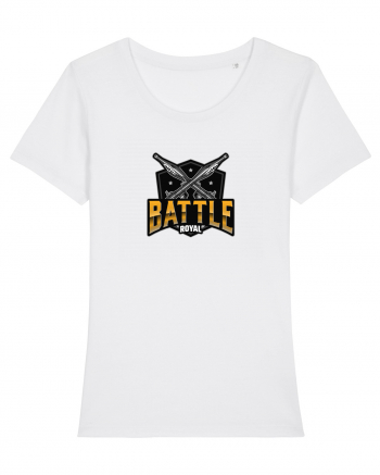 Tricou pentru gameri Battle Royal Logo White