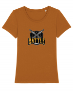 Tricou pentru gameri Battle Royal Logo Tricou mânecă scurtă guler larg fitted Damă Expresser