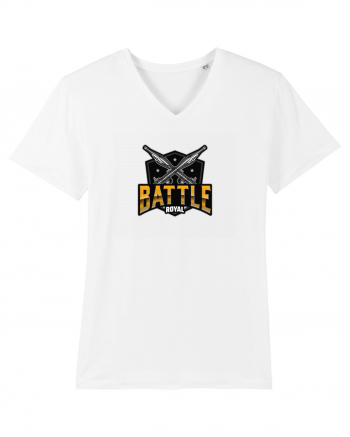 Tricou pentru gameri Battle Royal Logo White