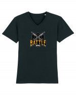 Tricou pentru gameri Battle Royal Logo Tricou mânecă scurtă guler V Bărbat Presenter