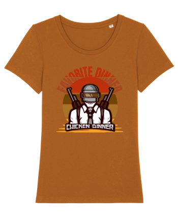Tricou pentru Gameri PubG. Favorite Dinner Chicken Dinner  Roasted Orange