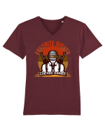 Tricou pentru Gameri PubG. Favorite Dinner Chicken Dinner  Tricou mânecă scurtă guler V Bărbat Presenter