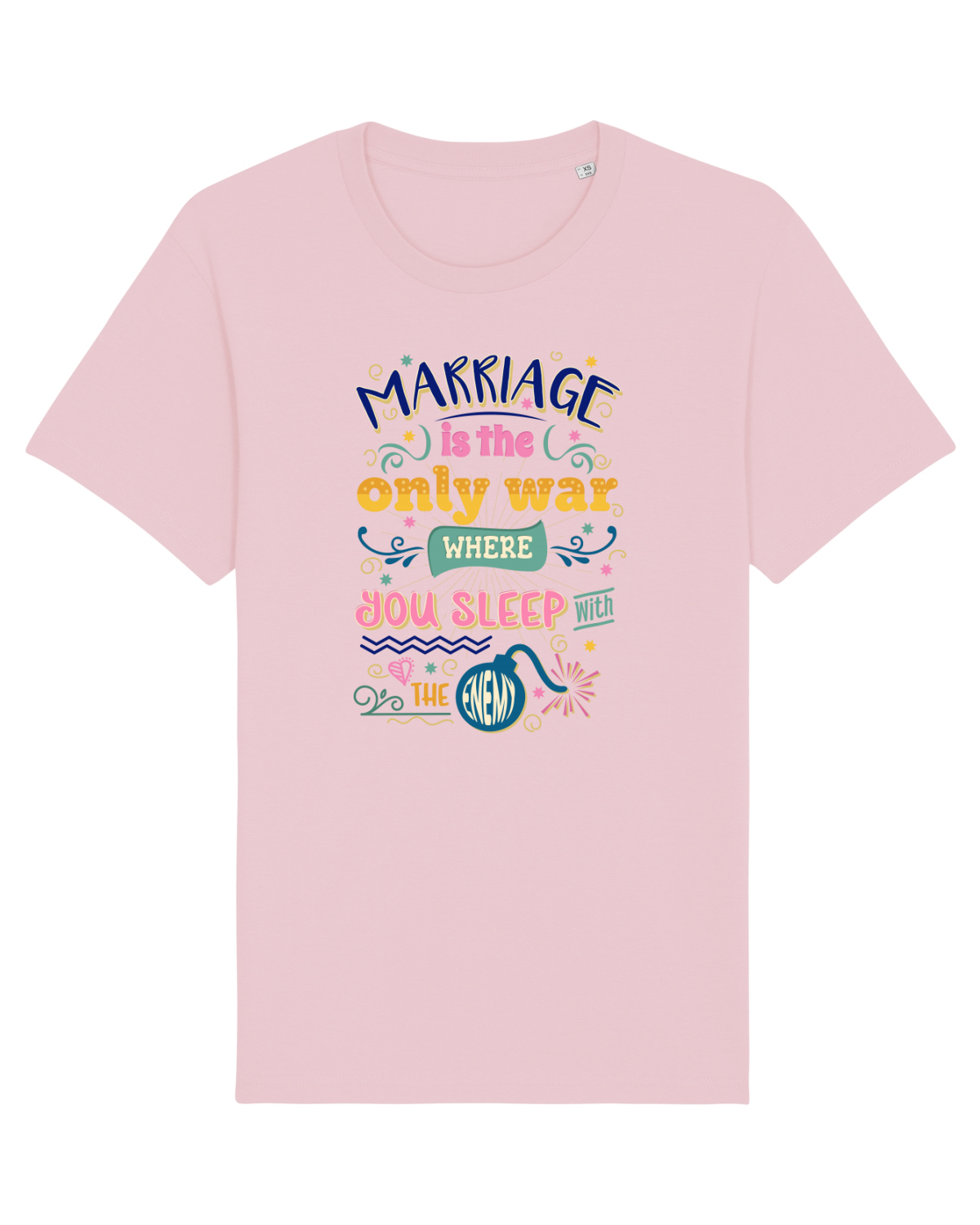 Tricou mânecă scurtă Unisex Rocker Cotton Pink