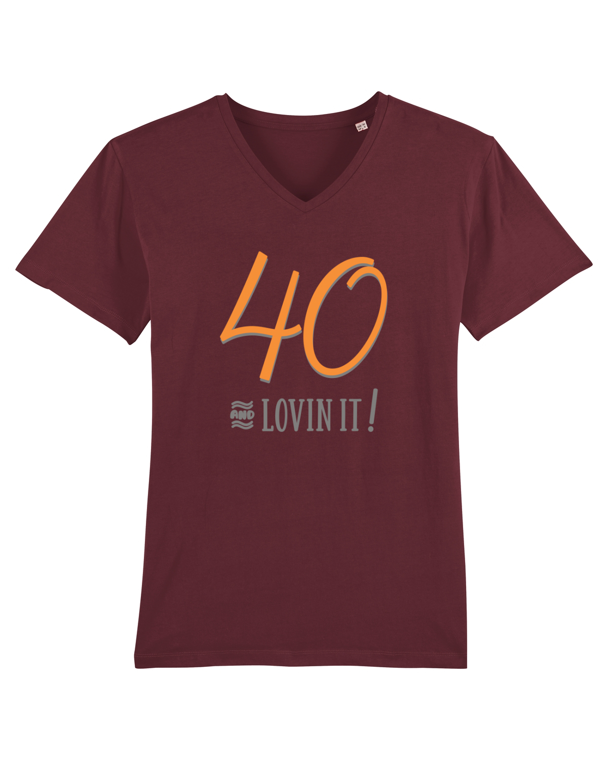 Tricou mânecă scurtă guler V Bărbat Presenter Burgundy