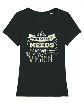 Tricou ambițios de cuplu Black