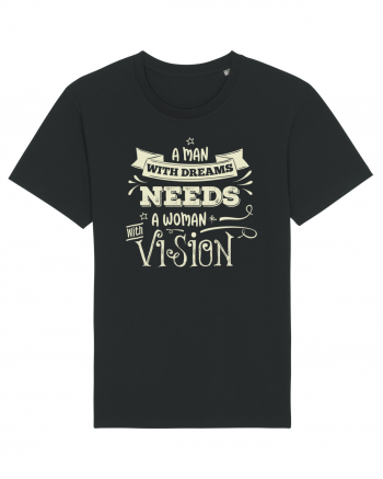 Tricou ambițios de cuplu Black