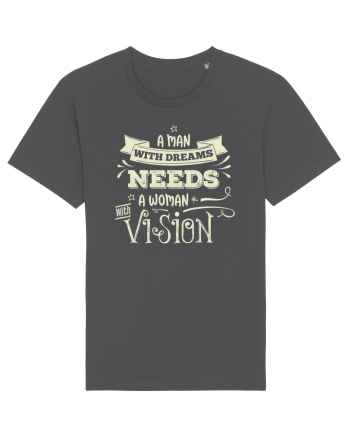 Tricou ambițios de cuplu Anthracite