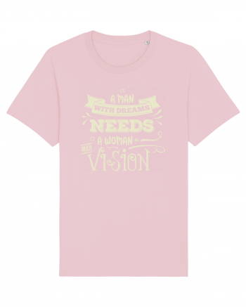 Tricou ambițios de cuplu Cotton Pink