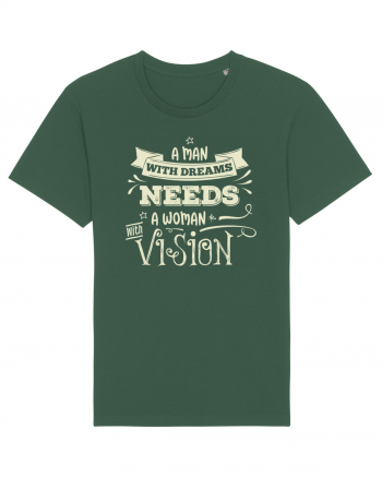 Tricou ambițios de cuplu Bottle Green