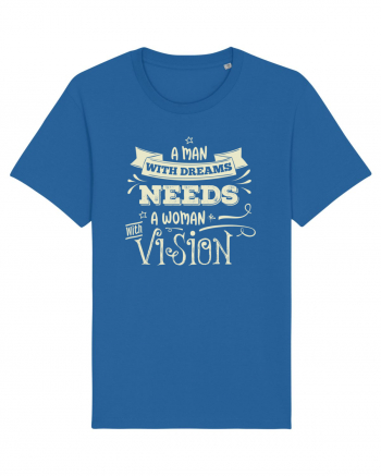 Tricou ambițios de cuplu Royal Blue