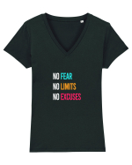 NOPE Tricou mânecă scurtă guler V Damă Evoker