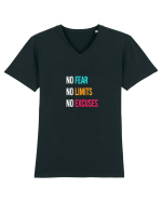 NOPE Tricou mânecă scurtă guler V Bărbat Presenter