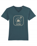 Cat - Follower Tricou mânecă scurtă guler V Bărbat Presenter