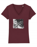 Bride of Frankenstein Tricou mânecă scurtă guler V Damă Evoker