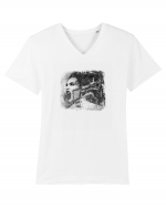 Bride of Frankenstein Tricou mânecă scurtă guler V Bărbat Presenter