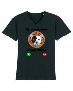 Shh! My dog is calling! Tricou mânecă scurtă guler V Bărbat Presenter