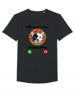 Shh! My dog is calling! Tricou mânecă scurtă guler larg Bărbat Skater