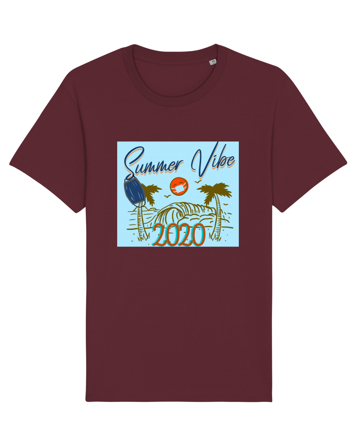 Tricou mânecă scurtă Unisex Rocker Burgundy