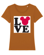 Tricou Mickey Mouse Love Tricou mânecă scurtă guler larg fitted Damă Expresser