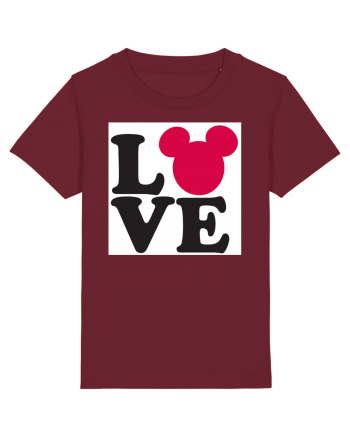 Tricou Mickey Mouse Love Burgundy