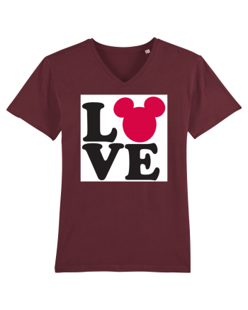 Tricou Mickey Mouse Love Burgundy